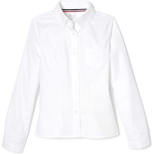 imageFrench Toast Girls Fitted WrinkleResistant Long Sleeve Oxford ShirtWhite