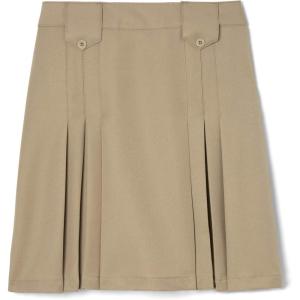 imageFrench Toast Girls Front Pleated Skirt with TabsKhaki