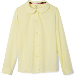 imageFrench Toast Girls Long Sleeve Woven Shirt with Peter Pan Collar Standard ampamp PlusYellow