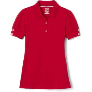 imageFrench Toast Girls Plus Size Puff Sleeve Double Button PoloRed