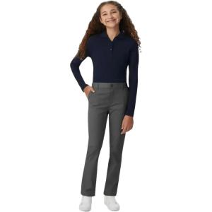 imageFrench Toast Girls Pullon Twill Pant Standard ampamp PlusSchool Uniform Grey