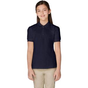 imageFrench Toast Girls Short Sleeve Stretch Pique Polo ShirtNavy