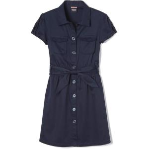 imageFrench Toast Girls Twill Safari ShirtdressNavy