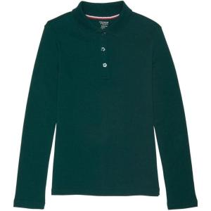 imageFrench Toast Girls Uniform Long Sleeve Polo with Picot Collar Standard ampamp PlusGreen