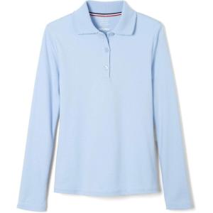 imageFrench Toast Girls Uniform Long Sleeve Polo with Picot Collar Standard ampamp PlusLight Blue