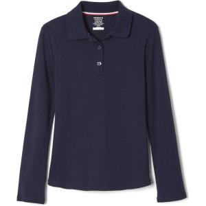 imageFrench Toast Girls Uniform Long Sleeve Polo with Picot Collar Standard ampamp PlusNavy