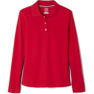 imageFrench Toast Girls Uniform Long Sleeve Polo with Picot Collar Standard ampamp PlusRed