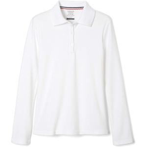 imageFrench Toast Girls Uniform Long Sleeve Polo with Picot Collar Standard ampamp PlusWhite