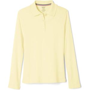 imageFrench Toast Girls Uniform Long Sleeve Polo with Picot Collar Standard ampamp PlusYellow