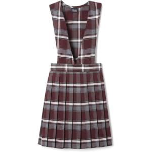 imageFrench Toast Girls VNeck JumperBurgundy Plaid