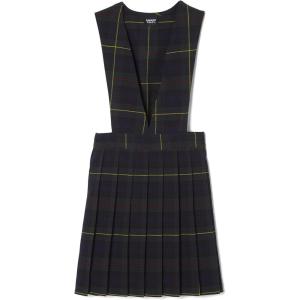 imageFrench Toast Girls VNeck JumperGreen Plaid
