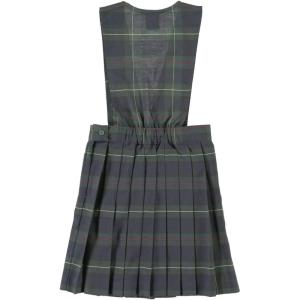 imageFrench Toast Girls VNeck JumperGreenGold Plaid 83