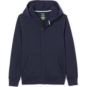 imageFrench Toast Kids Adaptive Long Sleeve Fleece Hoodie with Flat Seams and Hidden Hook and Loop ClosureNavy