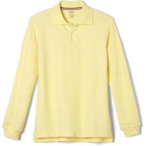 imageFrench Toast Pique Polo School Uniform Shirt with Long Sleeves for Boys and GirlsYellow