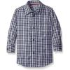 imageFrench Toast Boys Expandable Collar Button Down Dress Shirt with Long Sleeves Standard ampamp HuskyNavyWhite Gingham