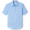 imageFrench Toast Boys Short Sleeve Classic Poplin Dress Shirt Standard ampamp HuskyLight BlueWhite Gingham