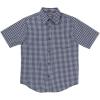 imageFrench Toast Boys Short Sleeve Classic Poplin Dress Shirt Standard ampamp HuskyNavyWhite Gingham