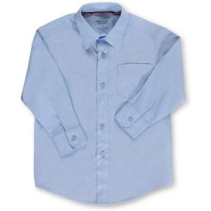 imageFrench Toast Boys Expandable Collar Button Down Dress Shirt with Long Sleeves Standard ampamp HuskyBlue