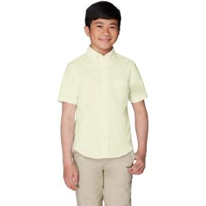 imageFrench Toast Boys Short Sleeve Oxford Dress Shirt Standard ampamp HuskyYellow