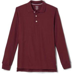 imageFrench Toast boys Pique Polo School Uniform Shirt With Long Sleeves for Boys and GirlsBurgundy