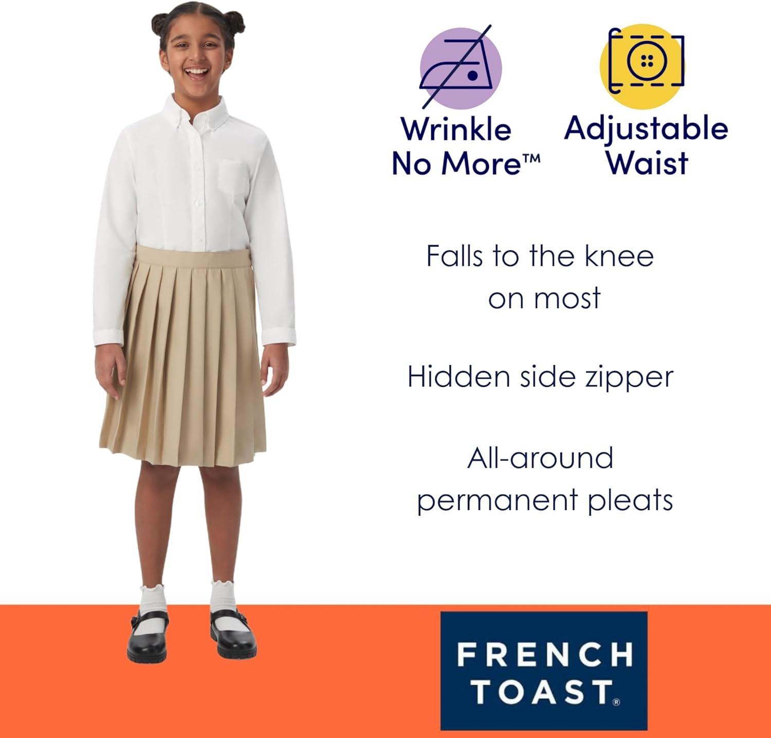 imageFrench Toast Girls Pleated SkirtKhaki
