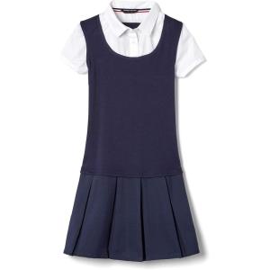 imageFrench Toast Girls Pleat 2fer DressNavy