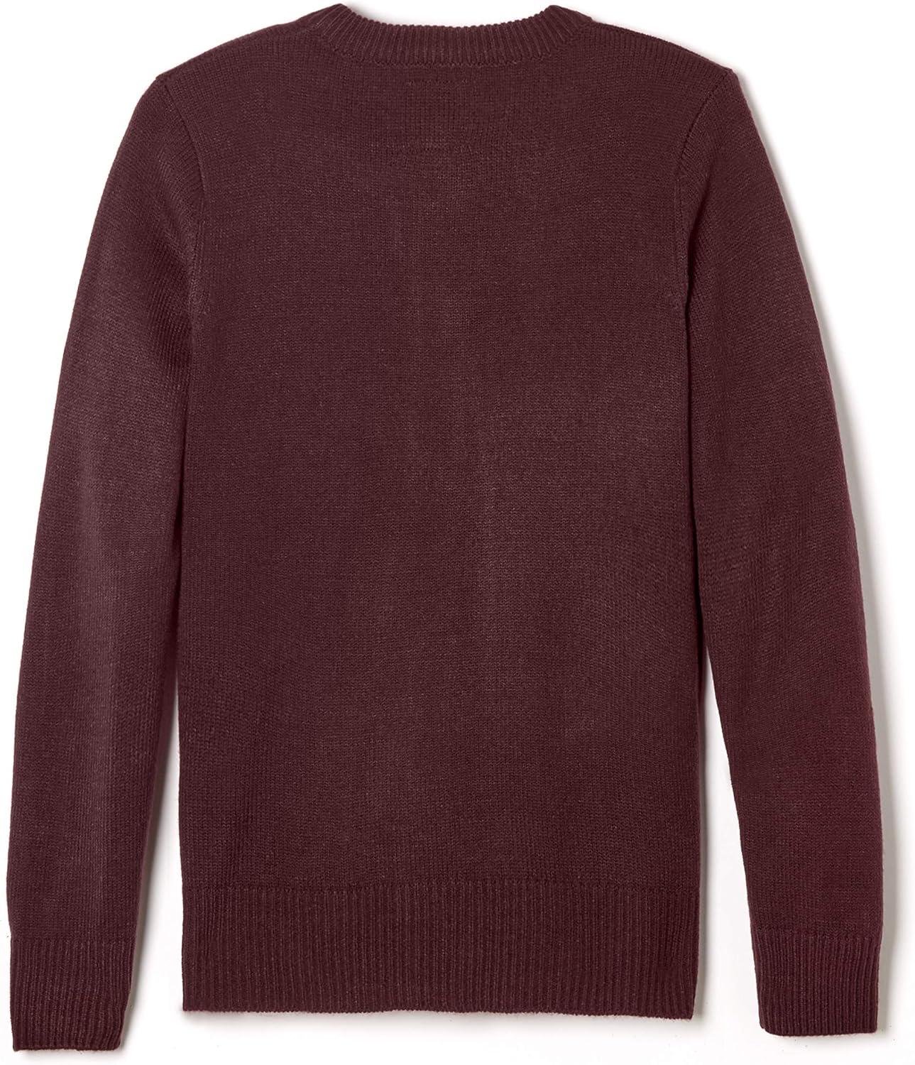 imageFrench Toast Girls AntiPill Crew Neck Cardigan SweaterBurgundy