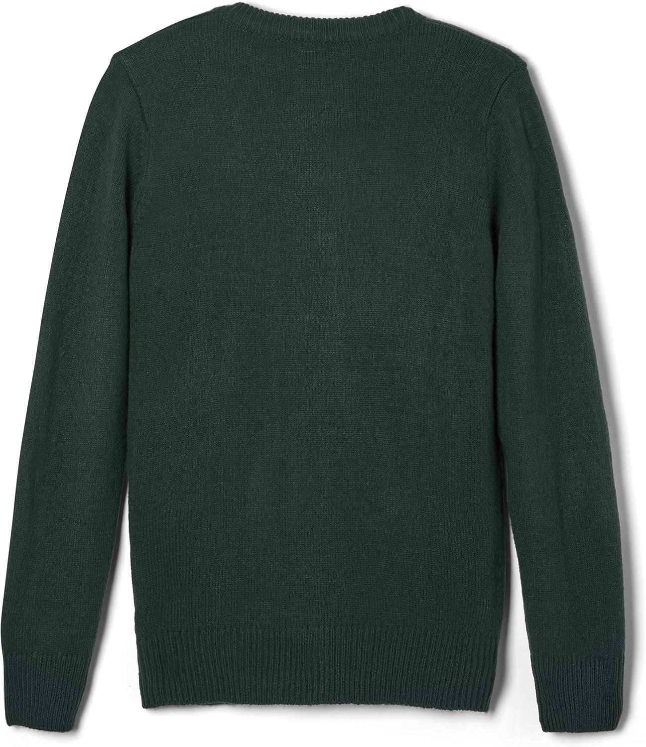 imageFrench Toast Girls AntiPill Crew Neck Cardigan SweaterHunter Green