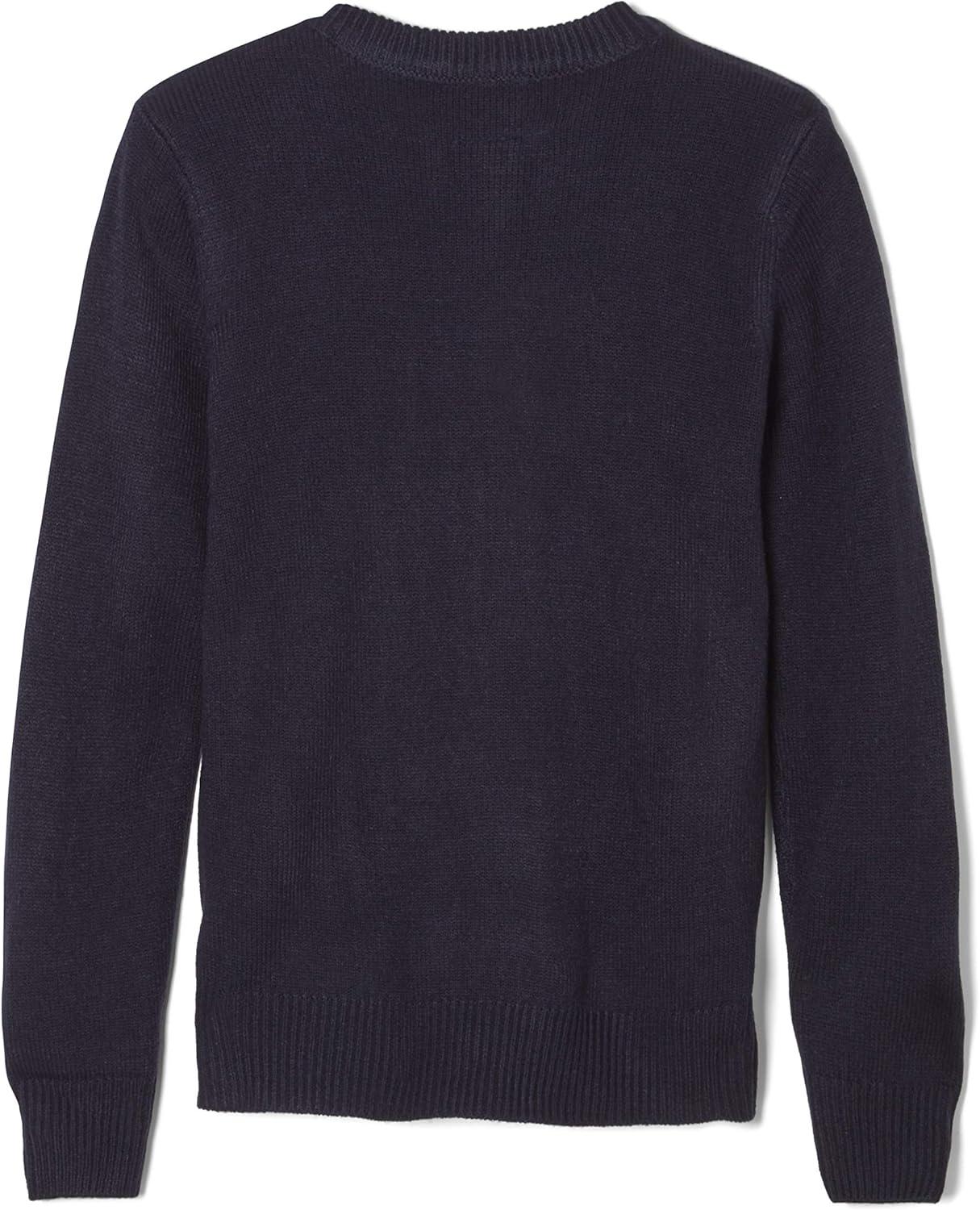 imageFrench Toast Girls AntiPill Crew Neck Cardigan SweaterNavy