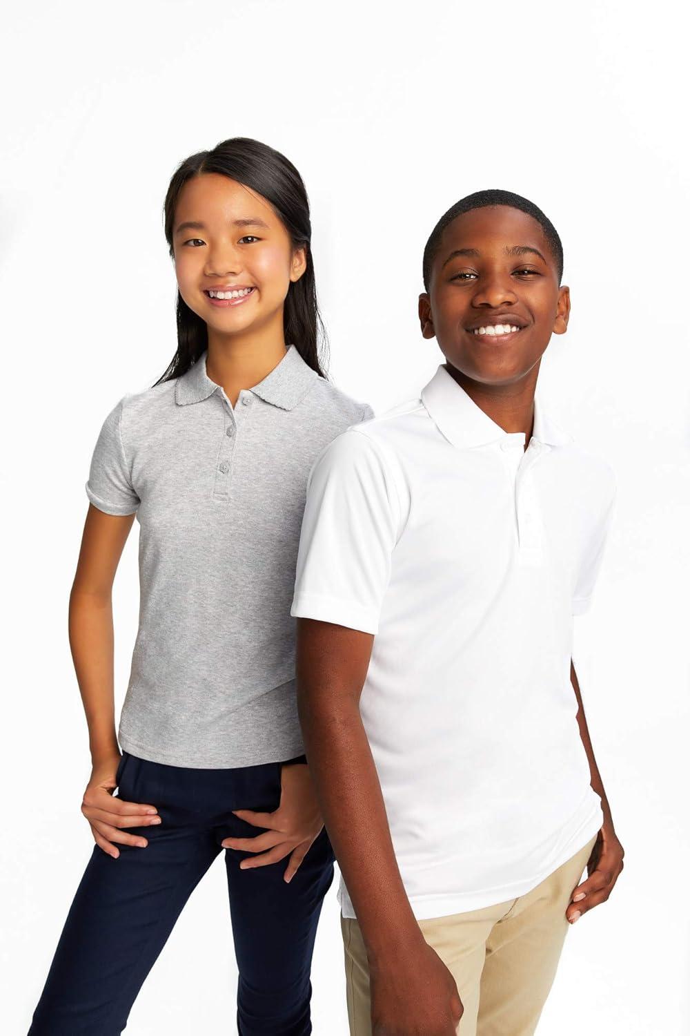 imageFrench Toast Kids Moisture Wicking Performance Sport Polo Short Sleeve ShirtWhite