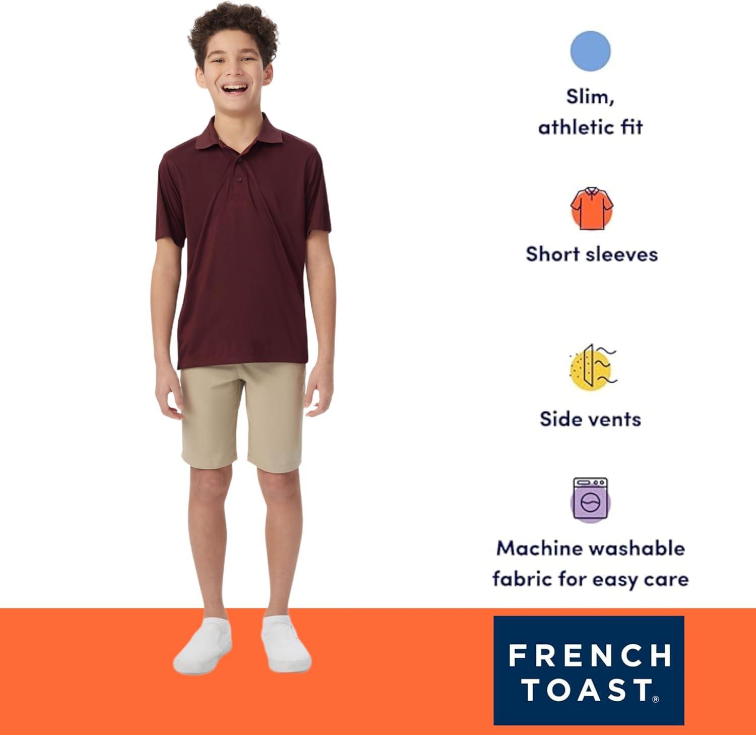 imageFrench Toast Moisture Wicking Performance Sport Polo Short Sleeve ShirtNavy