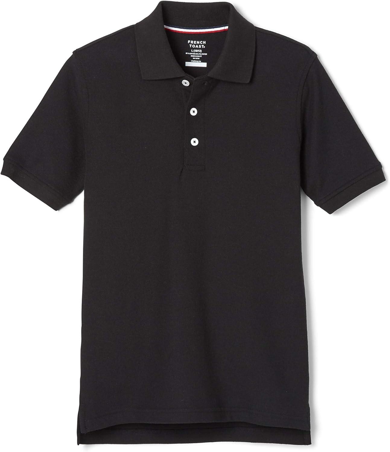 imageFrench Toast Short Sleeve Pique Polo TShirtBlack