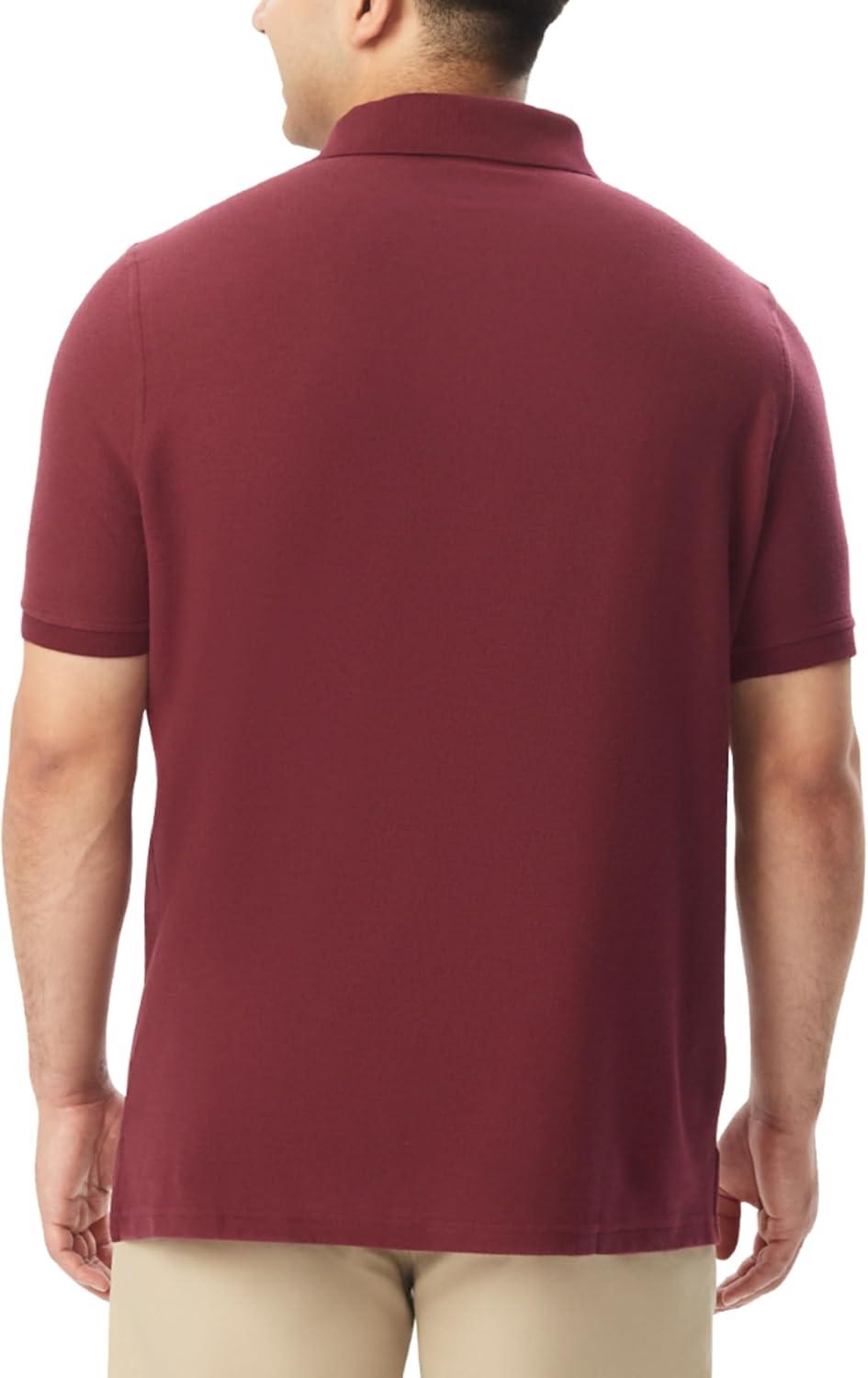 imageFrench Toast Short Sleeve Pique Polo TShirtBurgundy