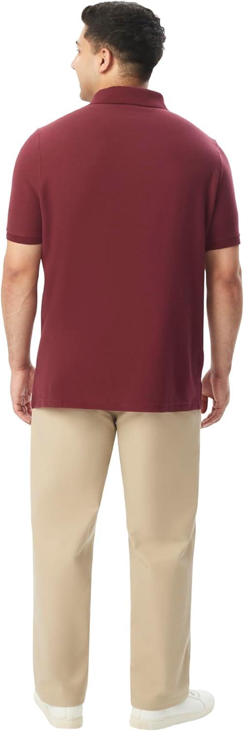 imageFrench Toast Short Sleeve Pique Polo TShirtBurgundy