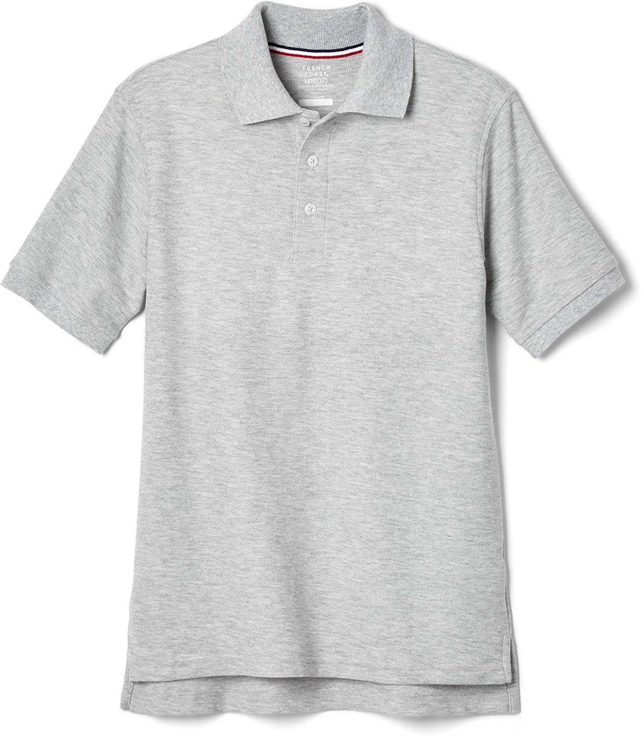 imageFrench Toast Short Sleeve Pique Polo TShirtHeather Gray