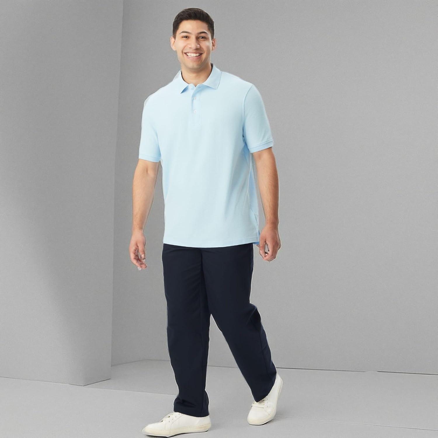 imageFrench Toast Short Sleeve Pique Polo TShirtLight Blue