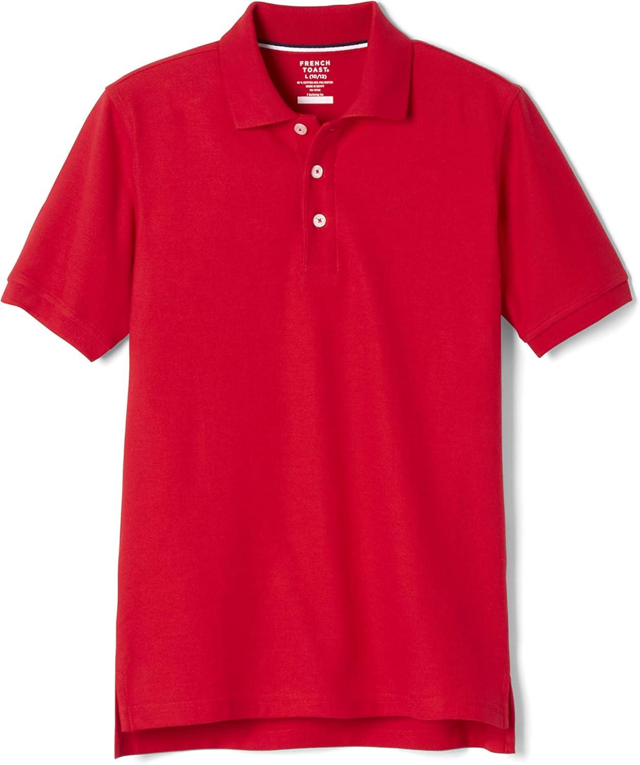 imageFrench Toast Short Sleeve Pique Polo TShirtRed