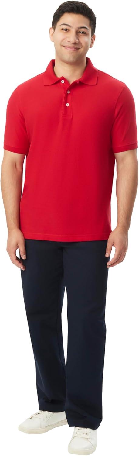imageFrench Toast Short Sleeve Pique Polo TShirtRed