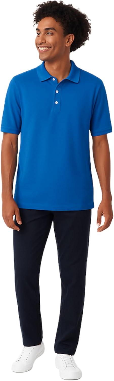 imageFrench Toast Short Sleeve Pique Polo TShirtRoyal