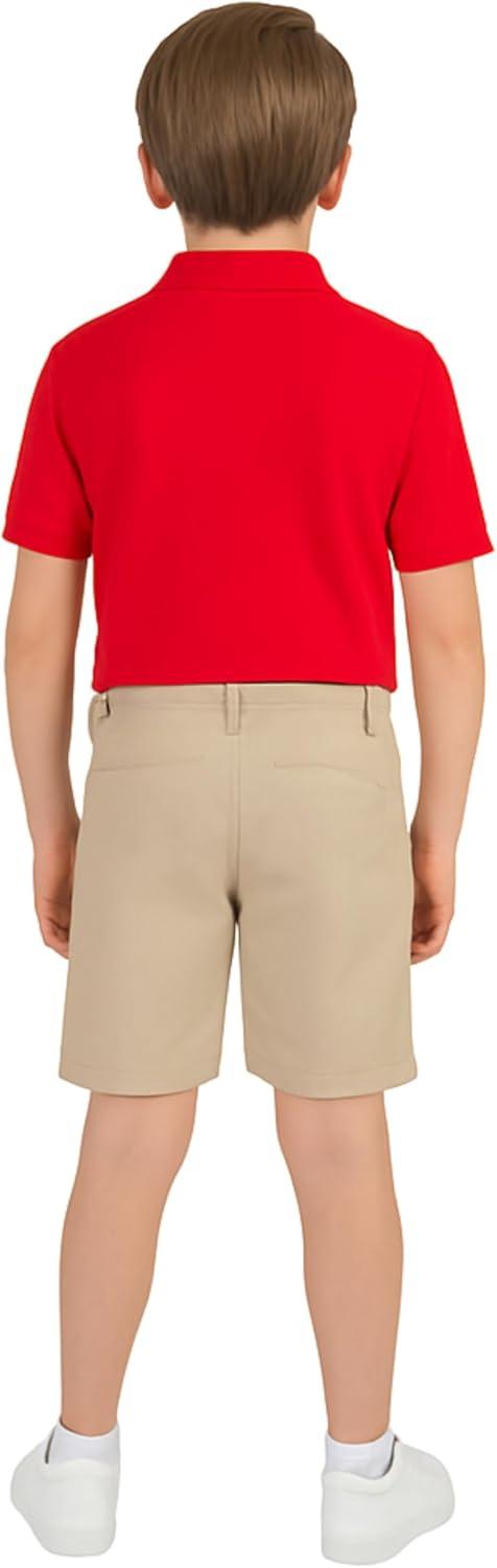 imageFrench Toast Unisex Kids Short Sleeve Pique Polo Uniform Shirt Standard ampamp HuskyRed