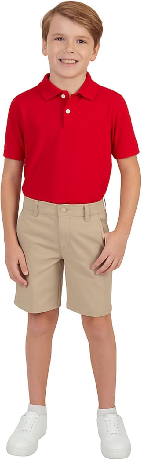 imageFrench Toast Unisex Kids Short Sleeve Pique Polo Uniform Shirt Standard ampamp HuskyRed