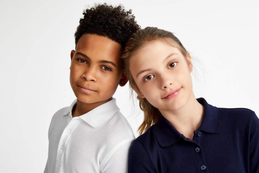 imageFrench Toast Unisex Kids Short Sleeve Pique Polo Uniform Shirt Standard ampamp HuskyWhite