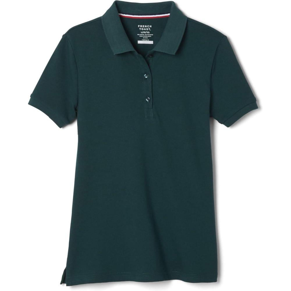 imageFrench Toast Womens Short Sleeve Stretch Pique Polo ShirtGreen