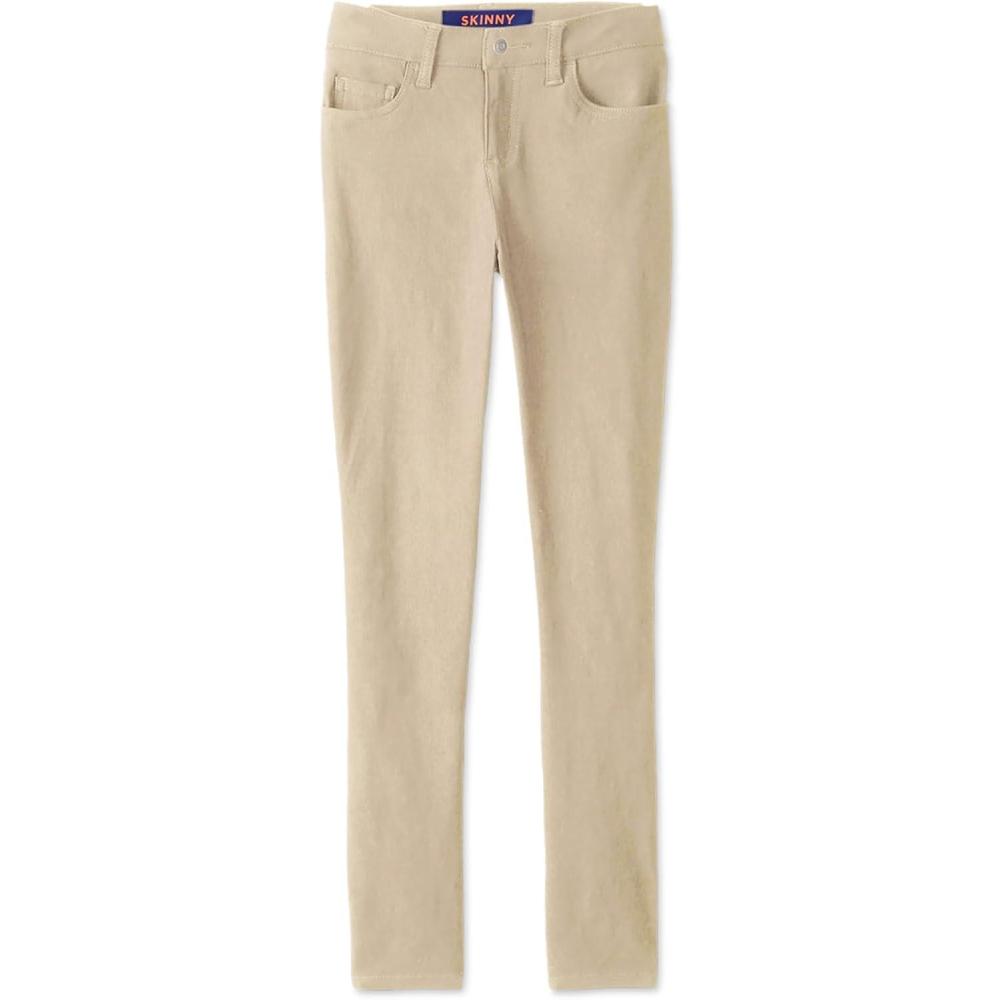 imageFrench Toast Womens Super Stretch Skinny Uniform Pants with PocketsKhaki