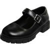 imageFrench Toast Girls Round Toe Ankle Strap Maryjane School Shoes  Mary Jane Chunky Platform Oxford Dress Shoe Pumps  BlackNavyBrown Size 125 Little KidBig KidBlack
