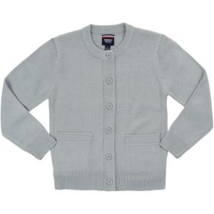 imageFrench Toast Girls AntiPill Crew Neck Cardigan SweaterHeather Gray