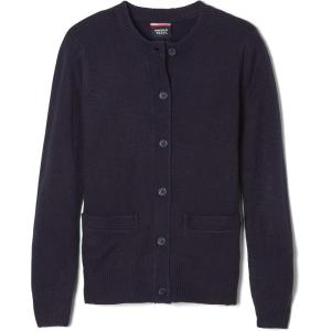 imageFrench Toast Girls AntiPill Crew Neck Cardigan SweaterNavy