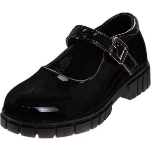 imageFrench Toast Girls Round Toe Ankle Strap Maryjane School Shoes  Mary Jane Chunky Platform Oxford Dress Shoe Pumps  BlackNavyBrown Size 125 Little KidBig KidBlack Patent