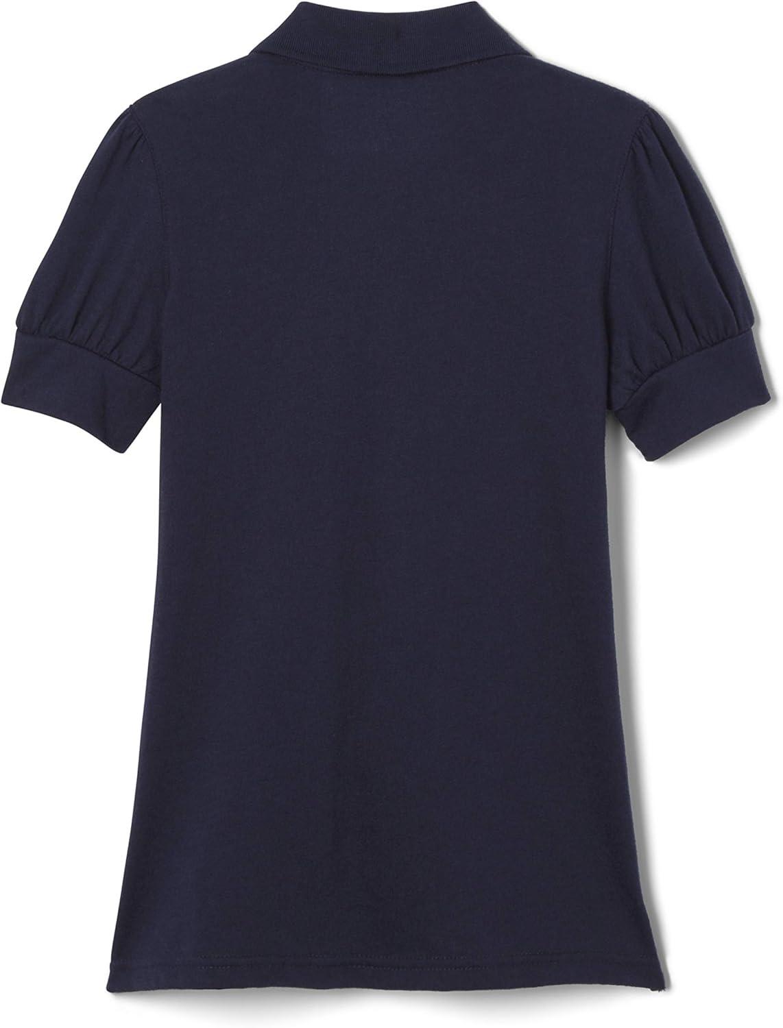 imageFrench Toast Girls Short Sleeve Ruffle PoloNavy