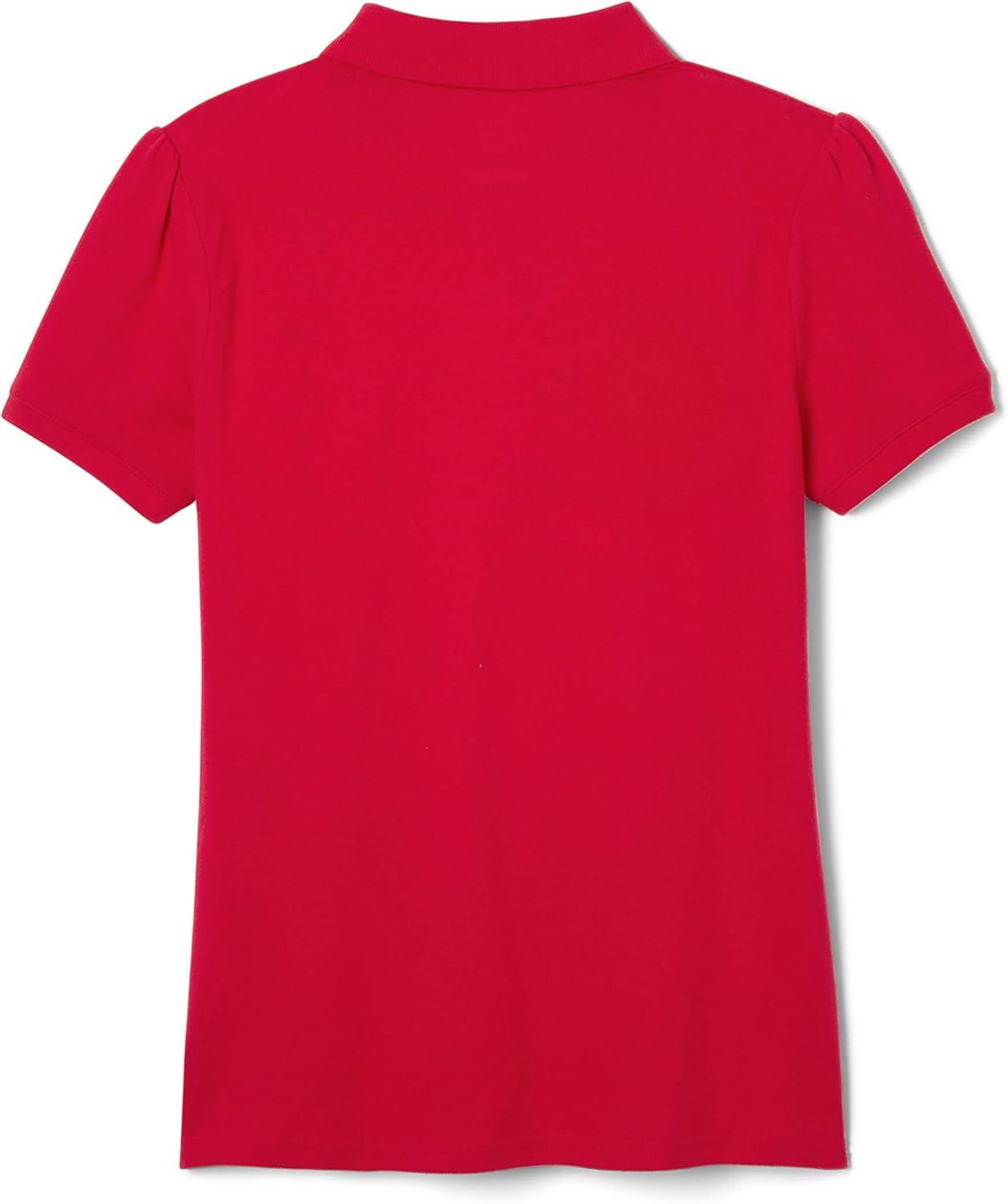 imageFrench Toast Girls Short Sleeve Ruffle PoloRed